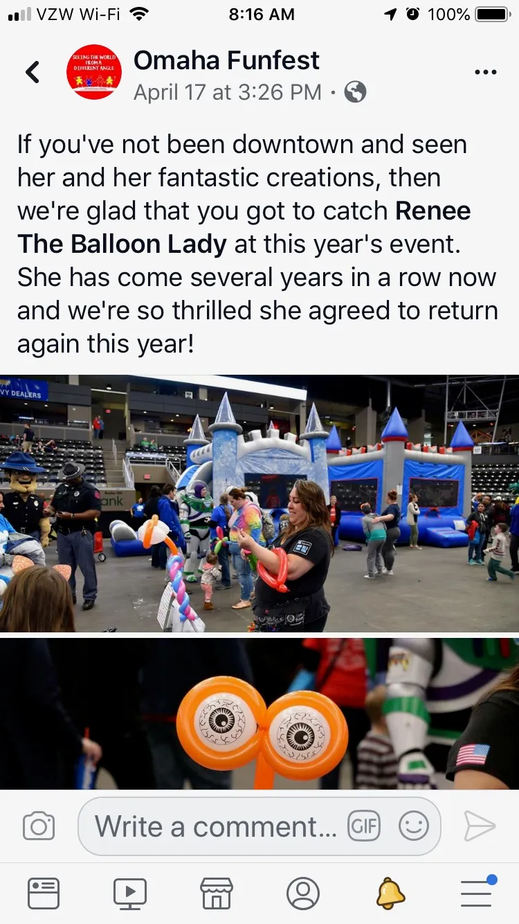 Balloon artistry at a corporate event